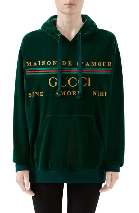 womens gucci hoodies|gucci velour sweatsuit.